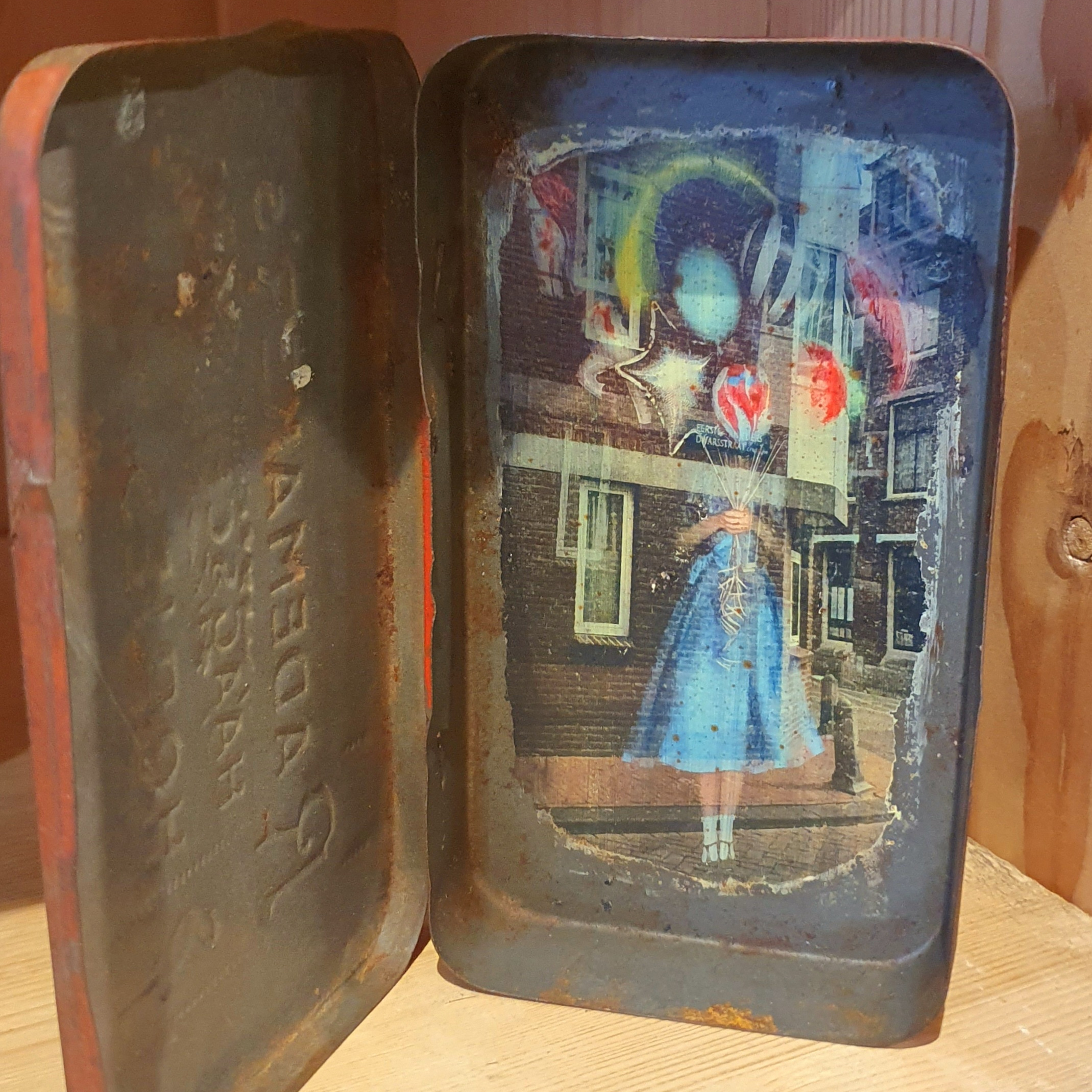 Fototransfer in oud blikje
