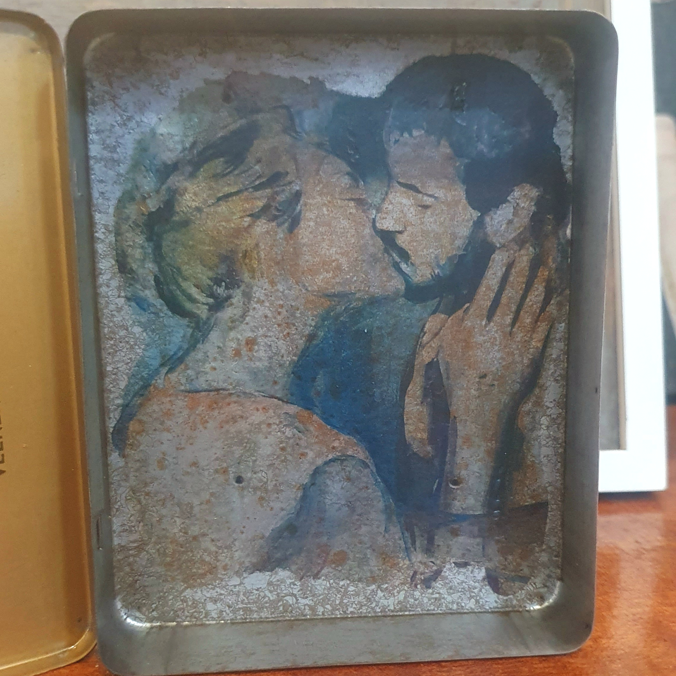 Fototransfer in oud blikje